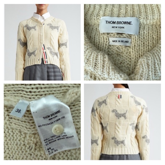 Thom Browne Sweaters - Thom Browne Hector Cable-Knit Cardigan Authentic